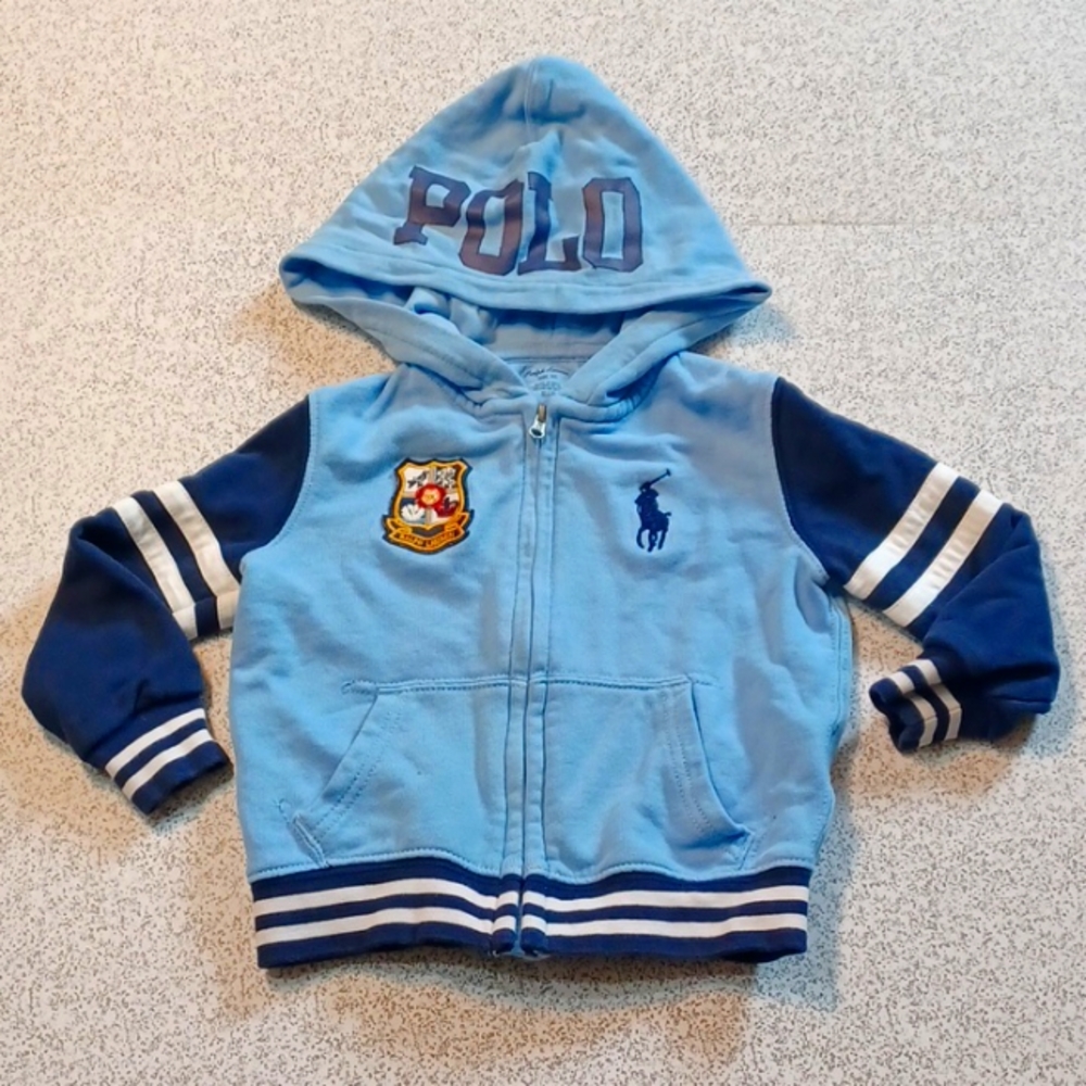EUC Ralph Lauren jacket with hoodie, size 24M